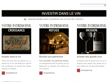 Tablet Screenshot of investir-dans-le-vin.com